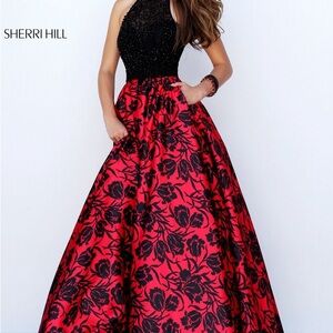 Sherri Hill Formal / Prom Dress with Red & Black